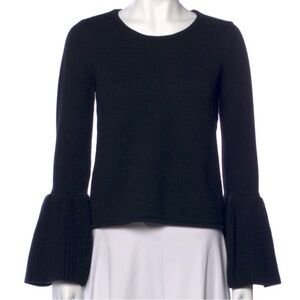 Co Black Knit Bell Sleeve Sweater Wool
